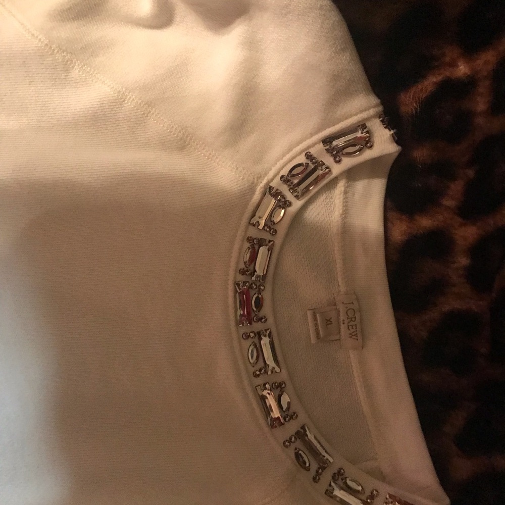Women J Crew jeweled sweater